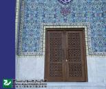 درب چوبی ورودی اماکن زیارتی و مسجد سنتی صنایع چوب ساج مدل M5